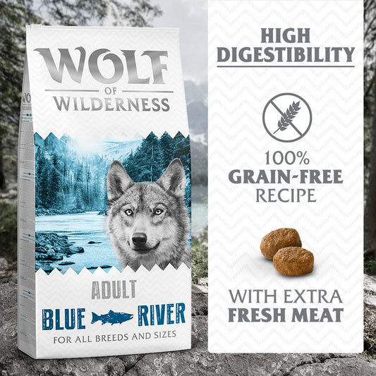 Wolf of Wilderness Adult "Blue River" - Salmon 12kg Dog food