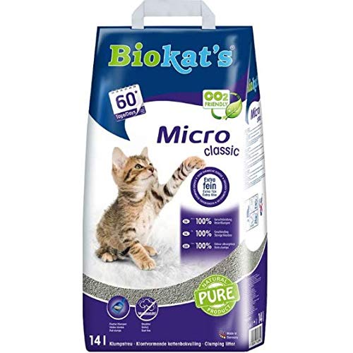 Biokat's Micro Clumping Classic Cat Litter virtually Dust-Free 2x14 Litres