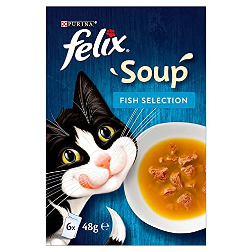 Felix Soup Cat Food Fish Selection 6x48g (Pack of 8)