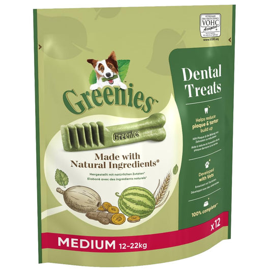Greenies Original Dental Treat Care for Medium Dogs from 12-22 kg, 12 Chews, 340 g