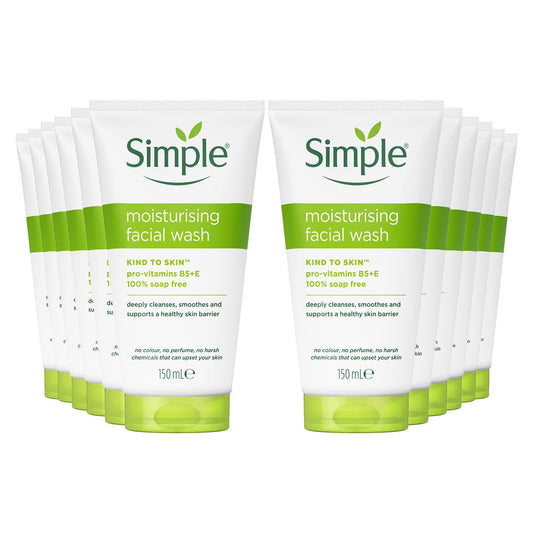 Simple Kind to Skin Moisturising Facial Wash (150ml) - Pack of 6