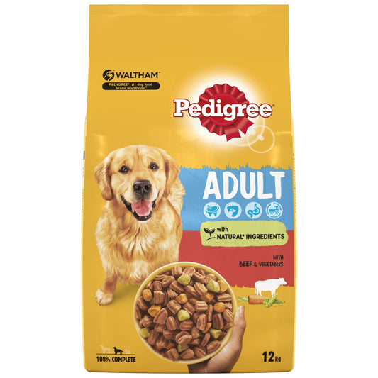 Pedigree Vital Protection Adult - Dry Dog Food for Adult Dogs - with Beef and Vegetables - 12 kg