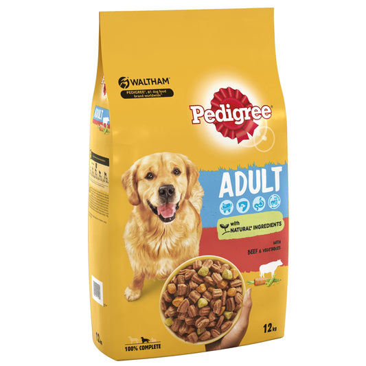 Pedigree Vital Protection Adult - Dry Dog Food for Adult Dogs - with Beef and Vegetables - 12 kg