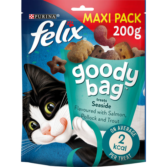 Felix Goody Bag Cat Treats Seaside Mix 200g (Pack of 5)