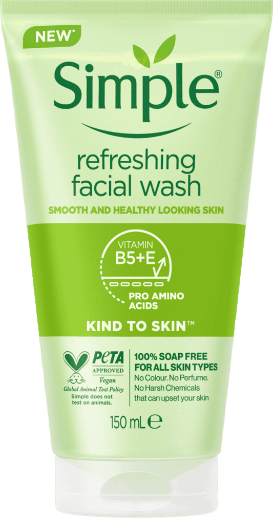 Simple Face Wash Gel Refreshing 150ml 3 Pack