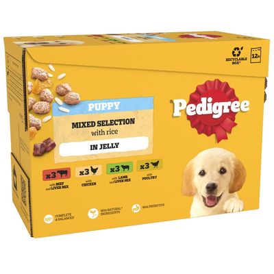 Pedigree Puppy Food in Jelly,  Pouches 100g – Pack of 2