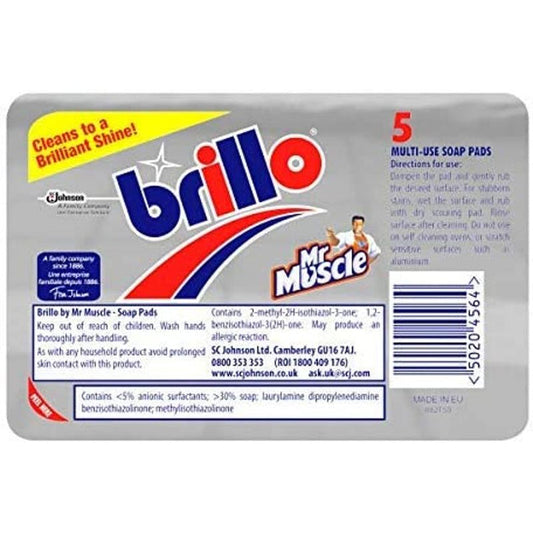 Brillo Mr Muscle Multi-Use Soap Pads 5 Pack