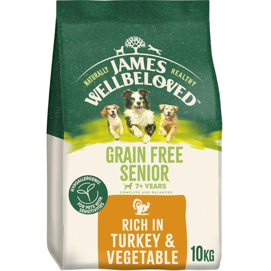 James Wellbeloved Dog Senior Hypoallergenic Dry Food Grain Free Turkey 10 kg