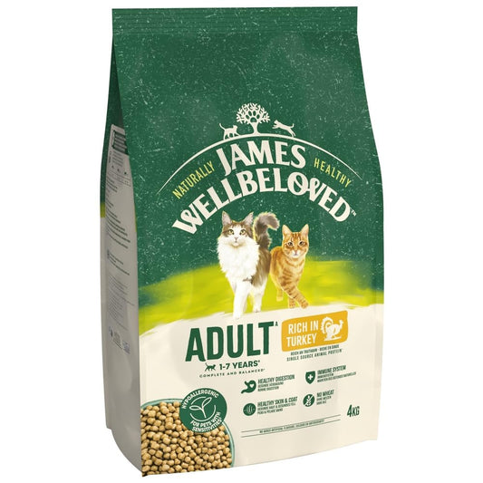 James Wellbeloved Hypoallergenic Dry Cat Food for Adult Cats Turkey 4 kg