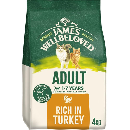 James Wellbeloved Hypoallergenic Dry Cat Food for Adult Cats Turkey 4 kg