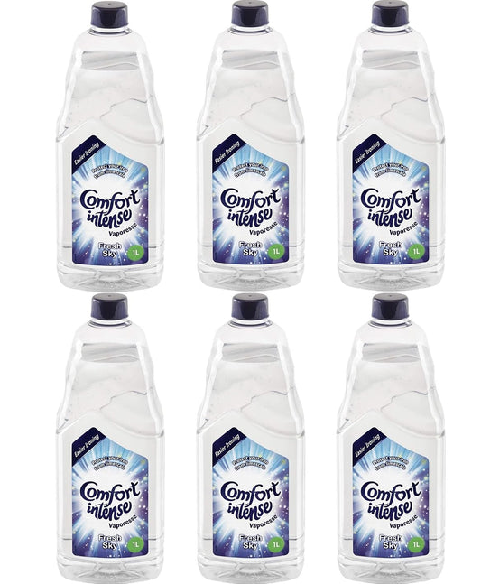 Comfort 6x Ironing Water 1L, Original/Blue, Fresh Scent, Fabric, Liquid, 3 Pack of 1