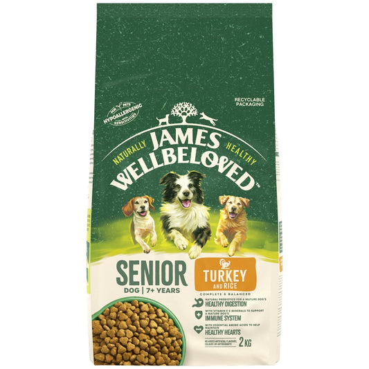 James Wellbeloved Senior Kibble Turkey and Rice x 1