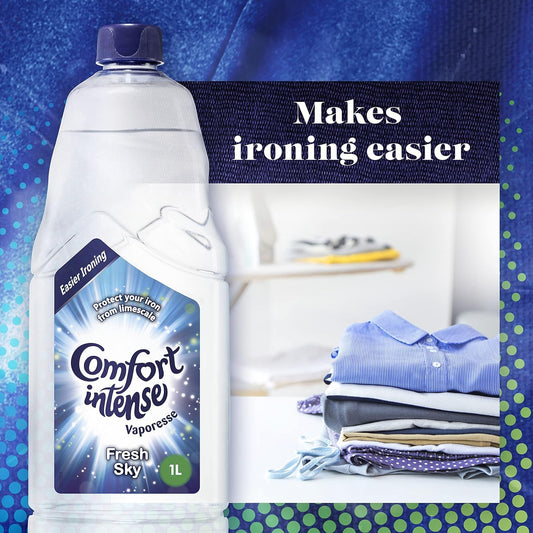 Comfort 6x Ironing Water 1L, Original/Blue, Fresh Scent, Fabric, Liquid, 3 Pack of 1
