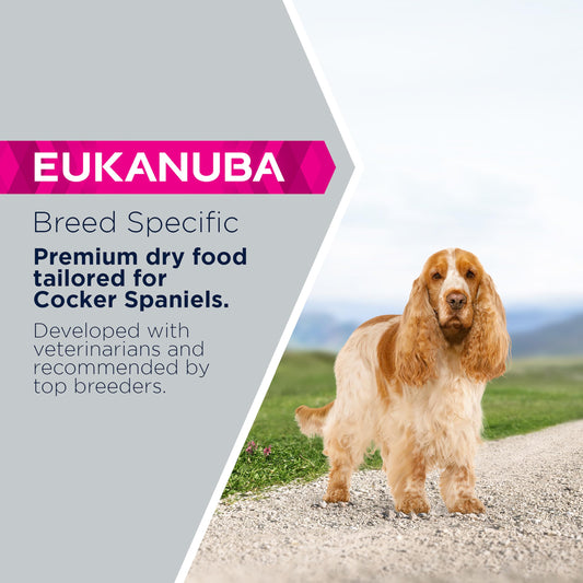 Eukanuba Complete Dry Dog Food for Adult Cocker Spaniel Breed Types with Fresh Chicken 7.5 kg