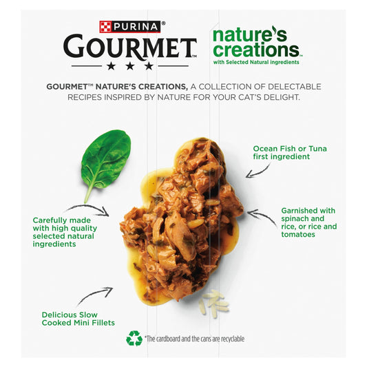 GOURMET Nature's Creations Fish Wet Cat Food 8x85g