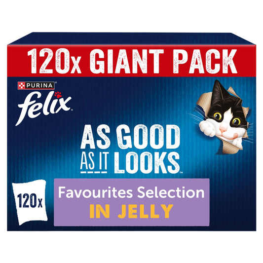 FELIX As Good As it Looks Favourites Selection in Jelly Wet Cat Food 120x85g