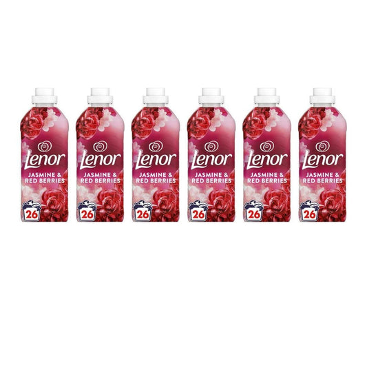 Lenor Ruby Jasmine and Red Berries Fabric Conditioner 26 Washes 858 ML x 6