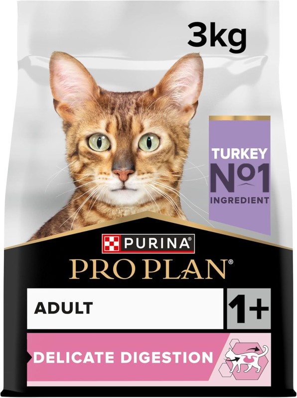 PRO PLAN Delicate Digestion Adult Dry Cat Turkey 3kg