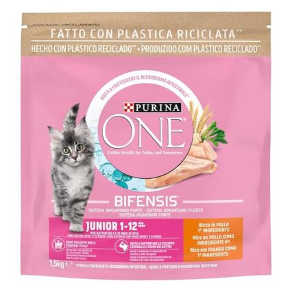 Purina ONE Bifensis Junior Cat Food, Drink or Kitten with Chicken and Cereals, 1.5 kg Bag