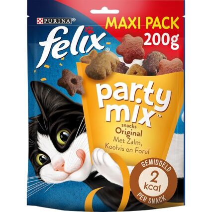 Felix party mix original: chicken, liver, turkey - 200 g - cat treats - set of 5