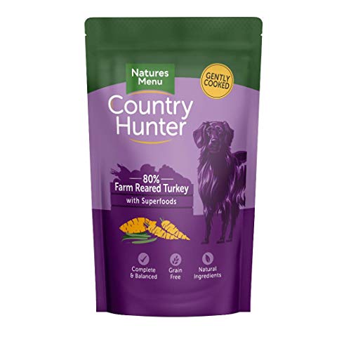 Natures Menu Country Hunter Dog Food Pouch Farm Reared Turkey 3 x (6 x 150g)