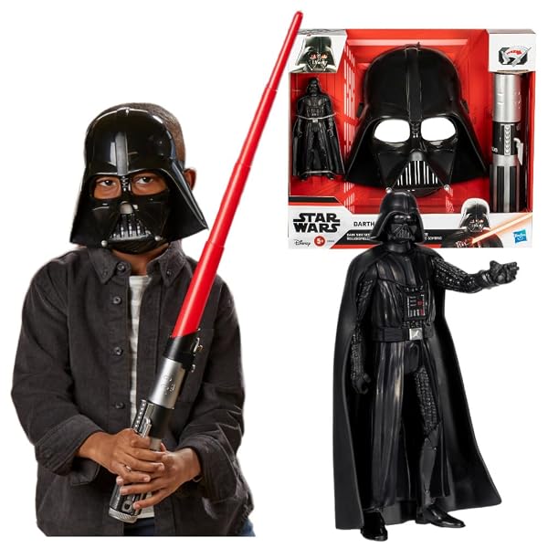 STAR WARS Darth Vader DARK SIDE Kit Lightsaber, Mask and 15cm Figure for Children from 5 Years