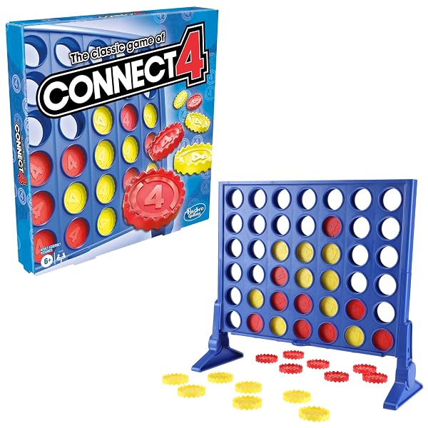 Connect 4 Strategy Board Game, Games for Kids Aged 6+, 4 in a Row