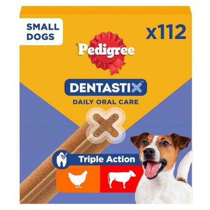 Pedigree DentaStix, Functional Snacks, Daily Dental Chews for Small Dogs (5 -10 kg), Megapack of 16 x 7 (112 Sticks)