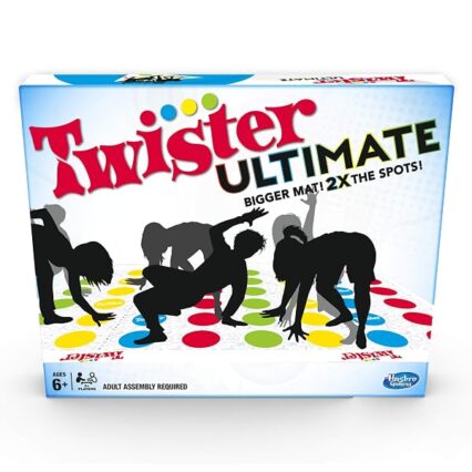 Hasbro Gaming Twister Ultimate: Bigger Mat, More Coloured Spots, Family, Kids Party Game Age 6+, Compatible with Alexa (Amazon Exclusive)