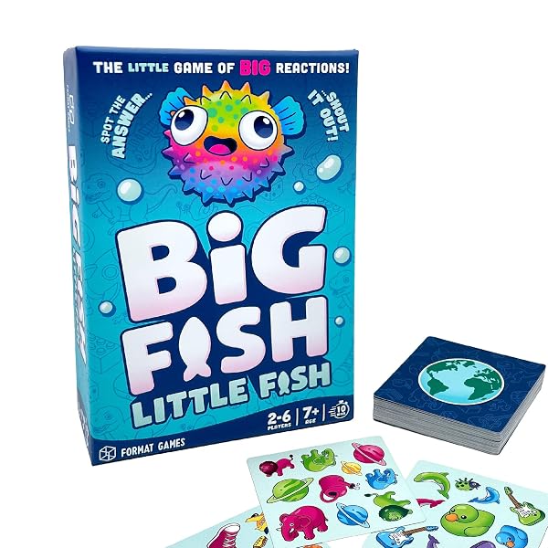 Big Fish Little Fish Card Game - Fast-Paced Family Travel Game, Ages 7+