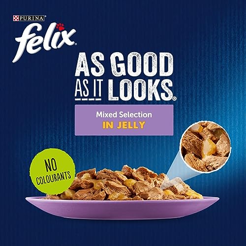 FELIX As Good As it Looks Senior 7+ Mixed in Jelly Wet Cat Food 40x100g - Image 3