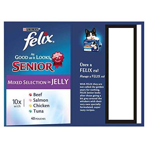 FELIX As Good As it Looks Senior 7+ Mixed in Jelly Wet Cat Food 40x100g - Image 7