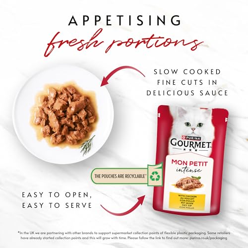 GOURMET Mon Petit Intense Meaty Variety Duck, Chicken, Turkey Wet Cat Food 6x50g (Pack of 8) - Image 6
