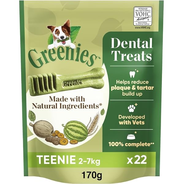 Greenies Original Adult Teenie Dog Treats 22 x Dental Chews 170g