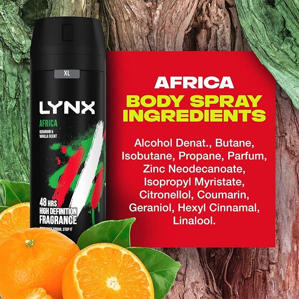 Lynx Africa Men's Fragrance, Aluminium Free Masculine Body Spray Deodorant, Fresh And Long Lasting Odour Protection, 6 Pack of 200ml - Image 8