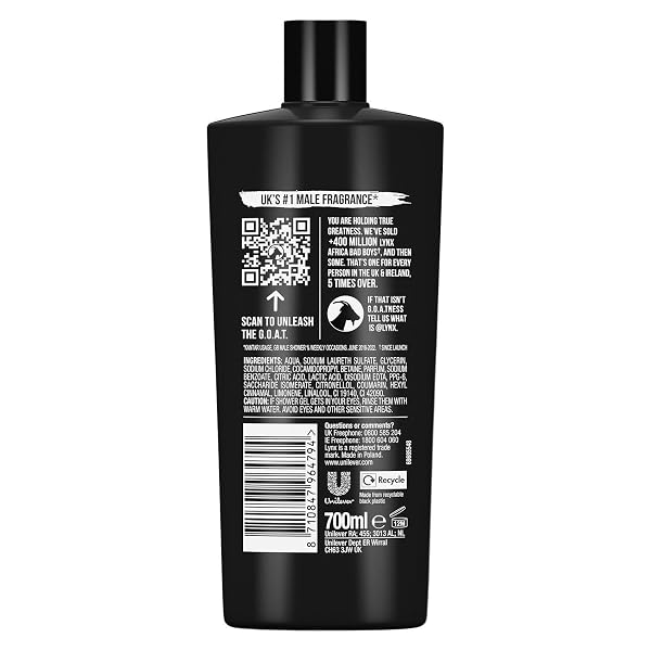 Lynx Shower Gel 12 Hours of Long Lasting Refreshing Fragrance Body Wash with Plant-Based Moisturisers for Men XXXL Size Body Cleanser for Naturally Soft Skin, 700ml (Africa, Buy 6) - Image 8