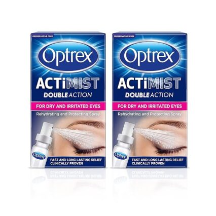 Optrex ActiMist 2-in-1 Dry and Irritated Eye Spray, Soothing for Itchy Dry Tired Eyes, 10 ml (Pack of 2)