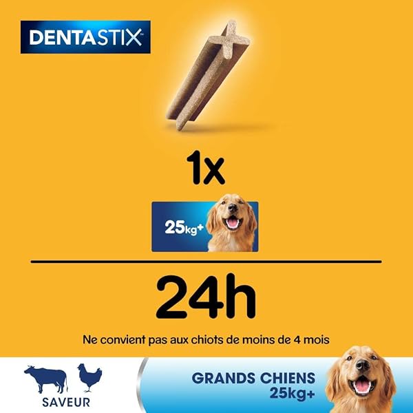 PEDIGREE DENTASTIX Dental Sticks for Large Dogs +25kg - 56 Chew Sticks (Set of 8 Bags of 7 Treats) - Oral Hygiene, Scientifically Proven, Daily Cleaning - Image 5