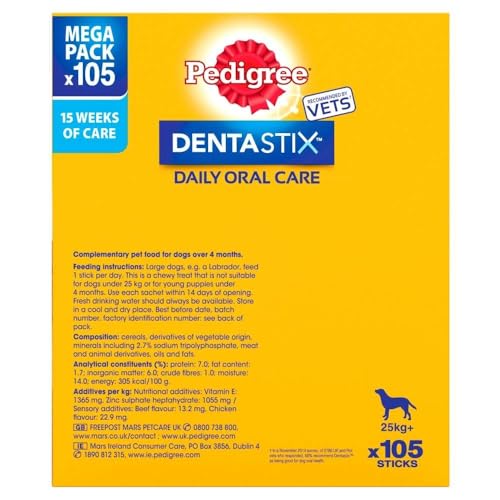Pedigree DentaStix Daily Dental Chews Large Dog 25kg+ 105 Sticks - Image 9