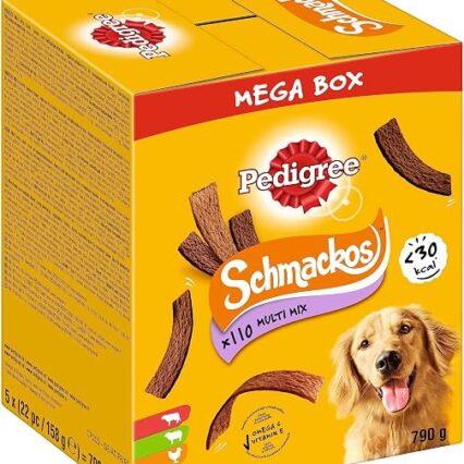 Pedigree Schmackos Multi Mix 110 Strips Dog Treats Beef, Poultry and Lamb Mega Box