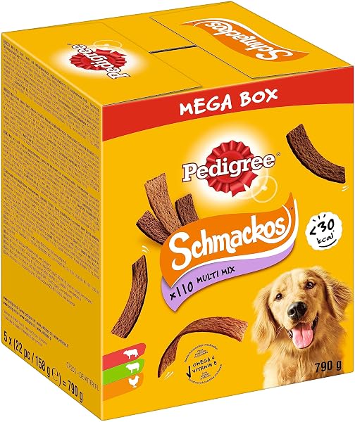 Pedigree Schmackos Multi Mix 110 Strips Dog Treats Beef, Poultry and Lamb Mega Box
