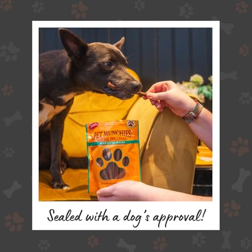 Pet Munchies Beef Liver Sticks Dog Treats, Premium Grain Free Dog Chews with Natural Real Meat, Low in Fat and High in Protein 90g (Pack of 8) - Image 7