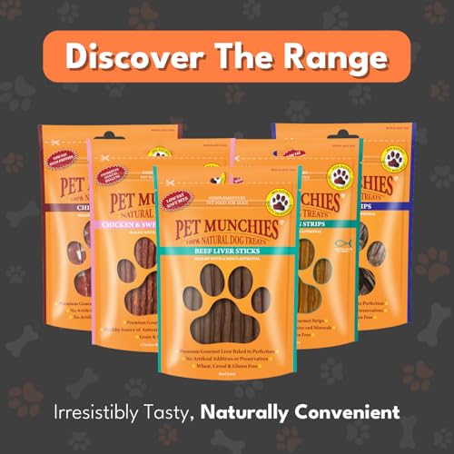 Pet Munchies Beef Liver Sticks Dog Treats, Premium Grain Free Dog Chews with Natural Real Meat, Low in Fat and High in Protein 90g (Pack of 8) - Image 9