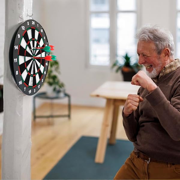 Safe Dartboard Set Ø42cm /16.5-inch for Children and Adults Dartboard with 6 Darts Set - Image 4