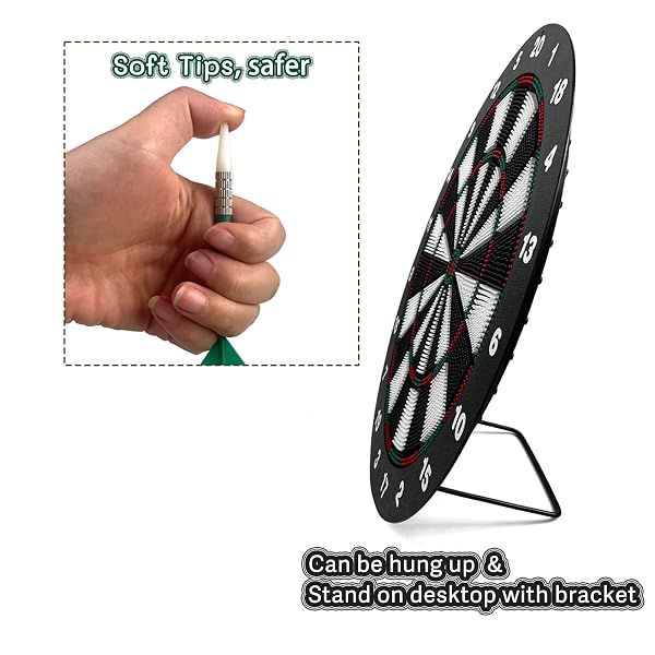 Safe Dartboard Set Ø42cm /16.5-inch for Children and Adults Dartboard with 6 Darts Set - Image 6