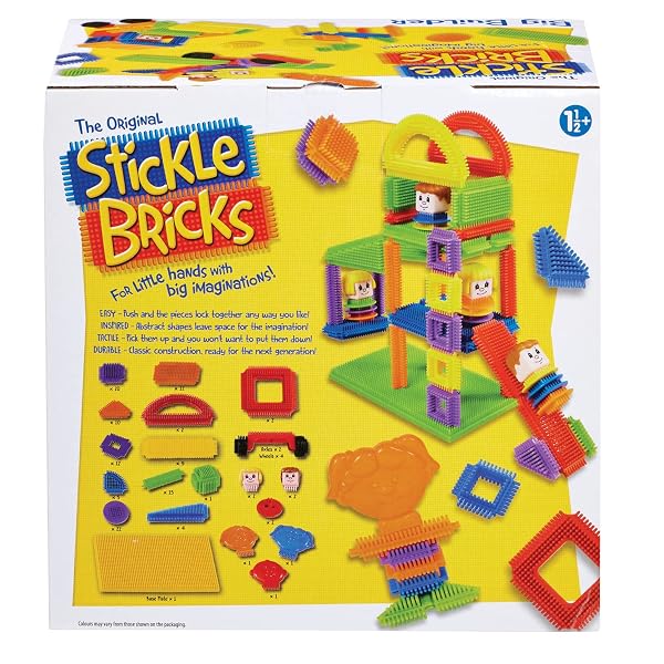 Stickle Bricks Big Builder Construction Set - Includes over 125 Pieces, Inspire Creativity and Motor Skills, Safe and Durable Construction Toy, Convenient Storage, Suitable for Ages 18 Months+ - Image 7