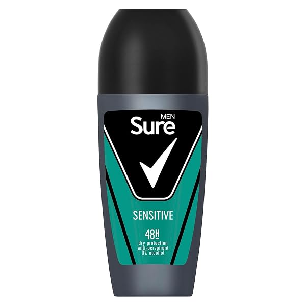 Sure Antiperspirant Roll On Sensitive 48H Sweat and Odour Protection Roll On with Sandalwood, Patchouli and Vanilla Fragrance Deodorant for Men, 50ml Pack of 12 - Image 3