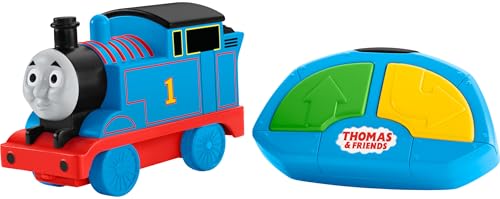 Thomas & Friends Fisher-Price My First Thomas & Friends R/C Thomas, battery-powered remote-controlled train engine with character phrases for toddlers, GPV86