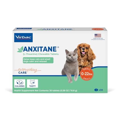 Virbac Anxitane Tablets, Small Dog/Cat, 50Mg, 30 Count