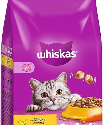 Whiskas 7+ Senior Cat Food Chicken, Pack of 2 (2 x 1.9 kg)